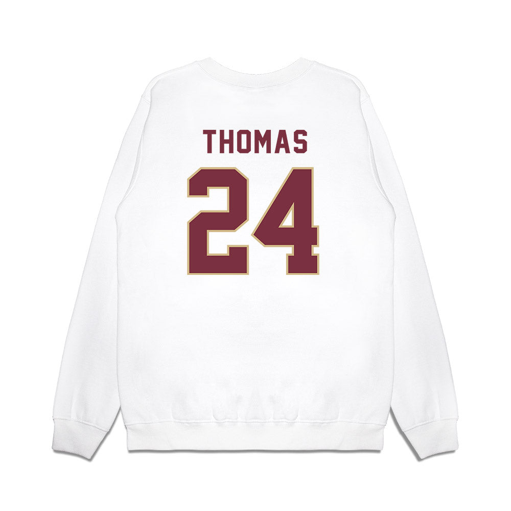 FSU - NCAA Football : Amari Thomas - Vintage Helmet Premium Crewneck Sweatshirt-1