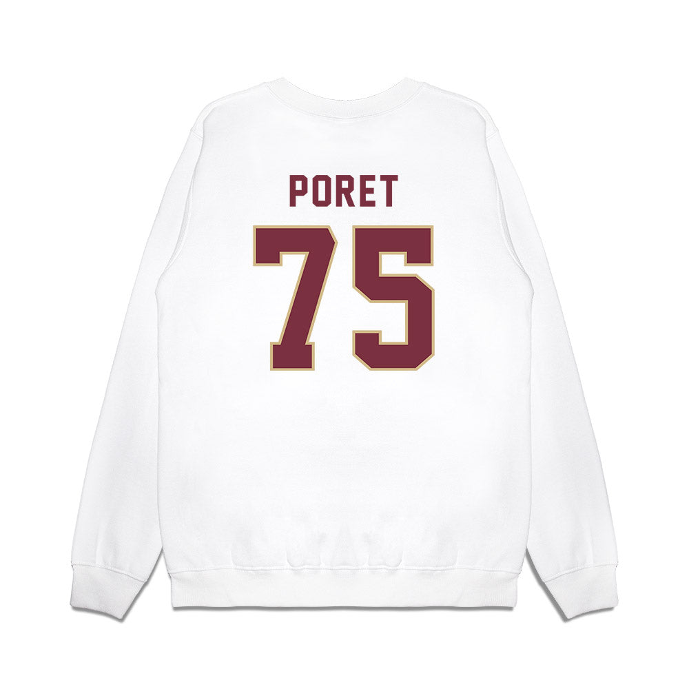 FSU - NCAA Football : Sean Poret - Vintage Helmet Premium Crewneck Sweatshirt-1