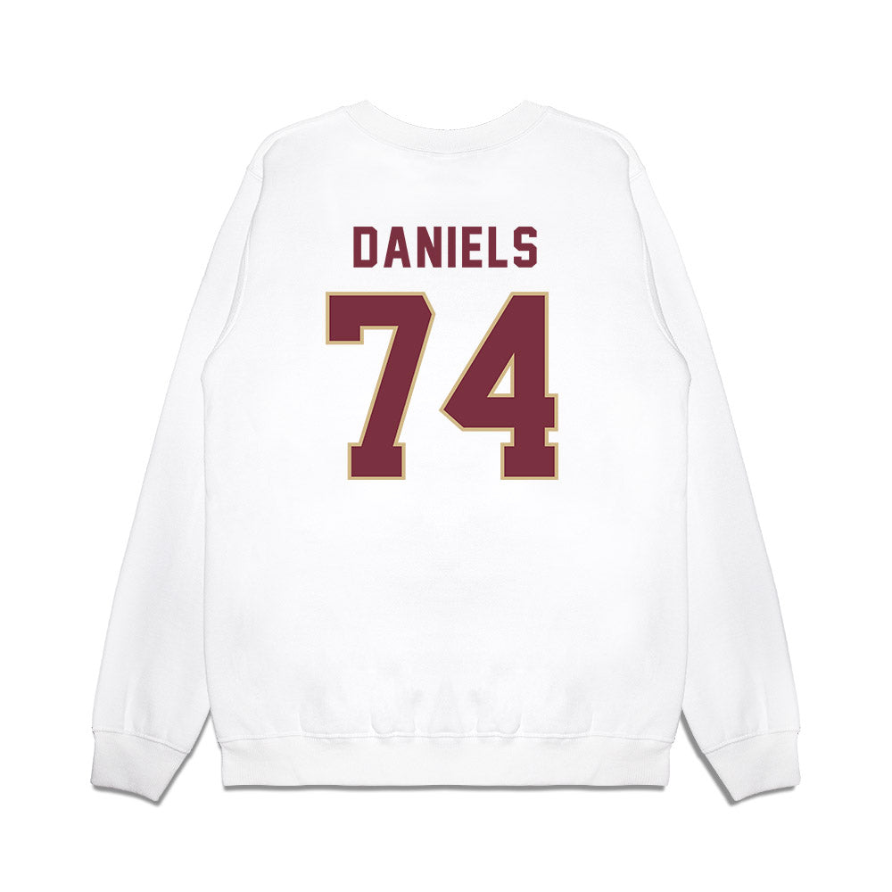 FSU - NCAA Football : Jonathan Daniels - Vintage Helmet Premium Crewneck Sweatshirt-1