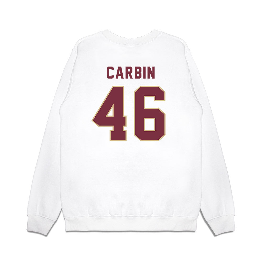 FSU - NCAA Football : Chris Carbin - Vintage Helmet Premium Crewneck Sweatshirt-1