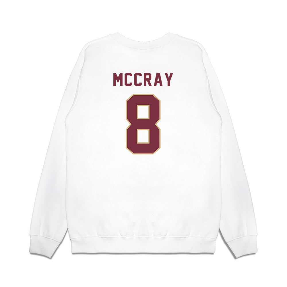FSU - NCAA Football : Deante McCray - Vintage Helmet Premium Crewneck Sweatshirt-1