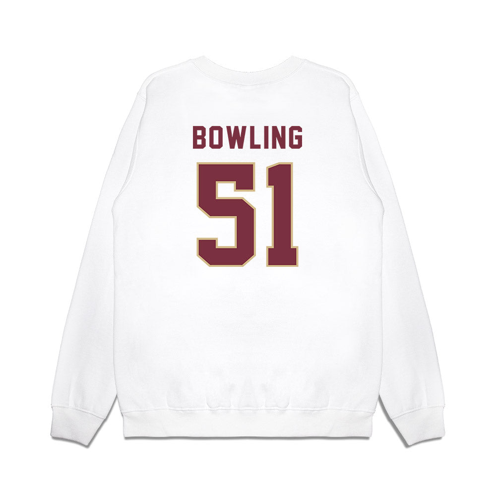 FSU - NCAA Football : Paul Bowling - Vintage Helmet Premium Crewneck Sweatshirt-1