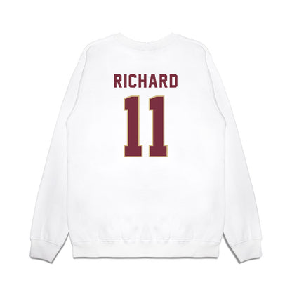FSU - NCAA Football : Cj Richard - Vintage Helmet Premium Crewneck Sweatshirt-1