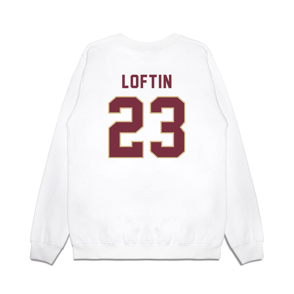 FSU - NCAA Football : Chase Loftin - Vintage Helmet Premium Crewneck Sweatshirt-1