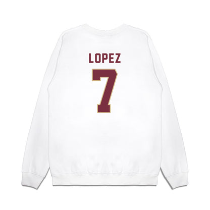 FSU - NCAA Football : Jasen Lopez - Vintage Helmet Premium Crewneck Sweatshirt-1