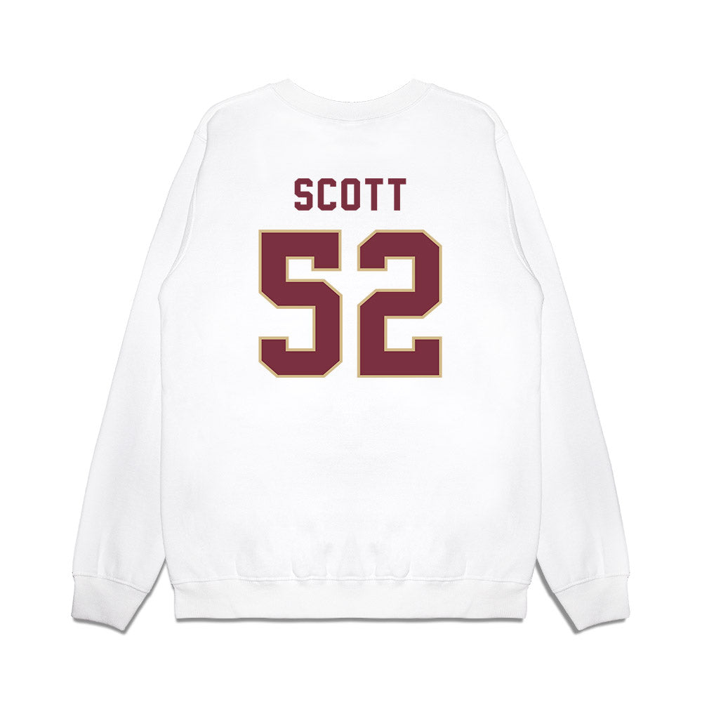 FSU - NCAA Football : Robert Scott - Vintage Helmet Premium Crewneck Sweatshirt-1