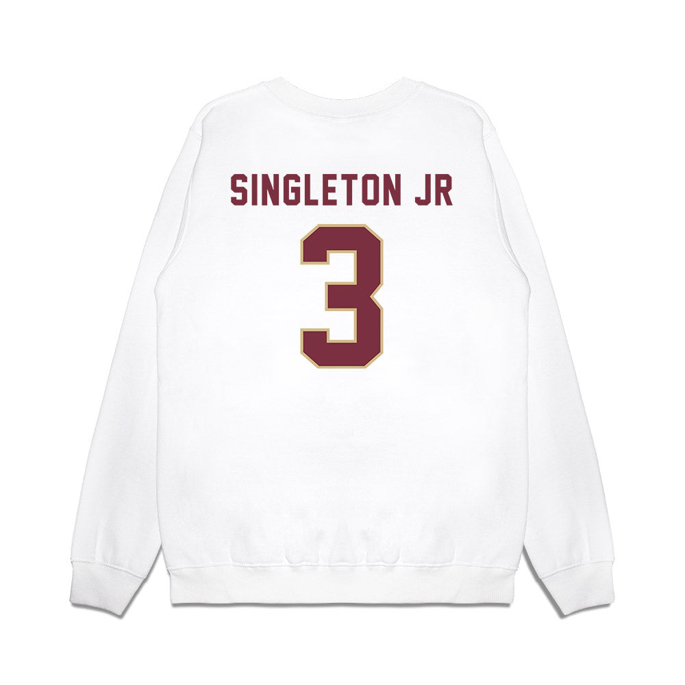 FSU - NCAA Football : Samuel Singleton Jr - Vintage Helmet Premium Crewneck Sweatshirt-1