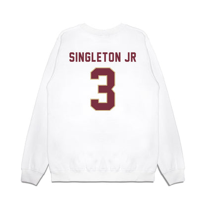 FSU - NCAA Football : Samuel Singleton Jr - Vintage Helmet Premium Crewneck Sweatshirt-1