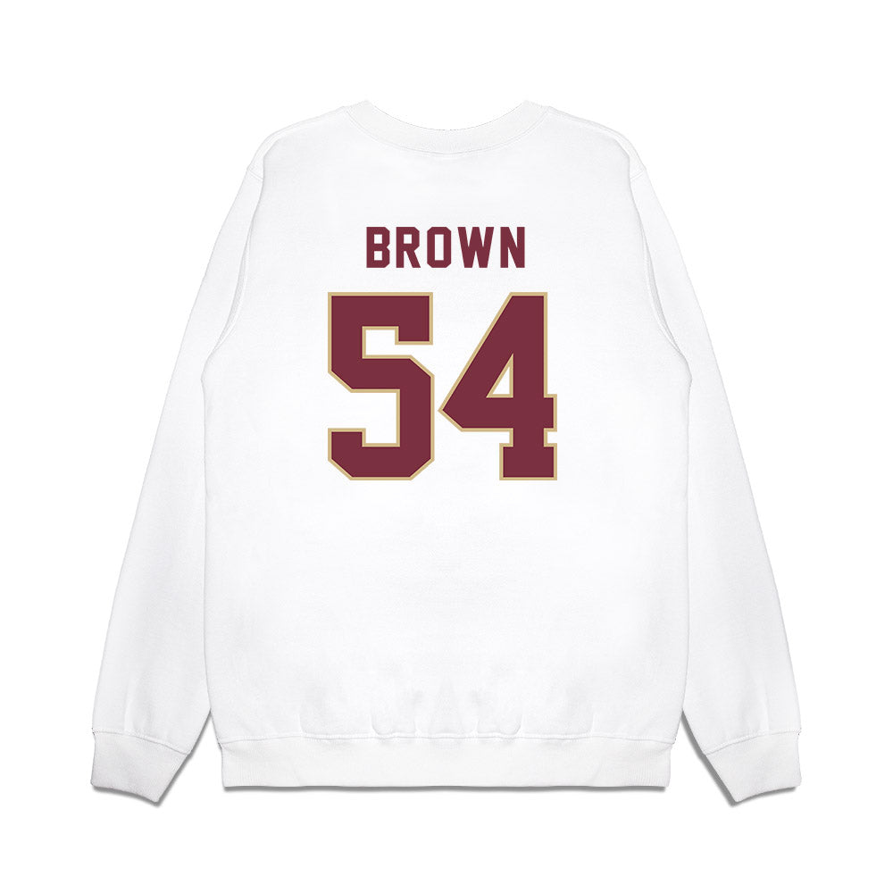 FSU - NCAA Football : Chastan Brown - Vintage Helmet Premium Crewneck Sweatshirt-1