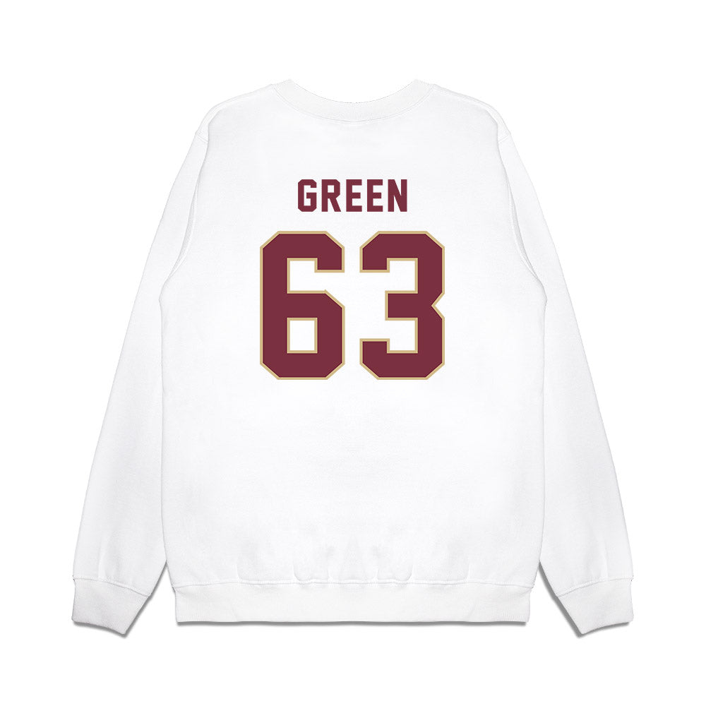 FSU - NCAA Football : Jakobe Green - Vintage Helmet Premium Crewneck Sweatshirt-1