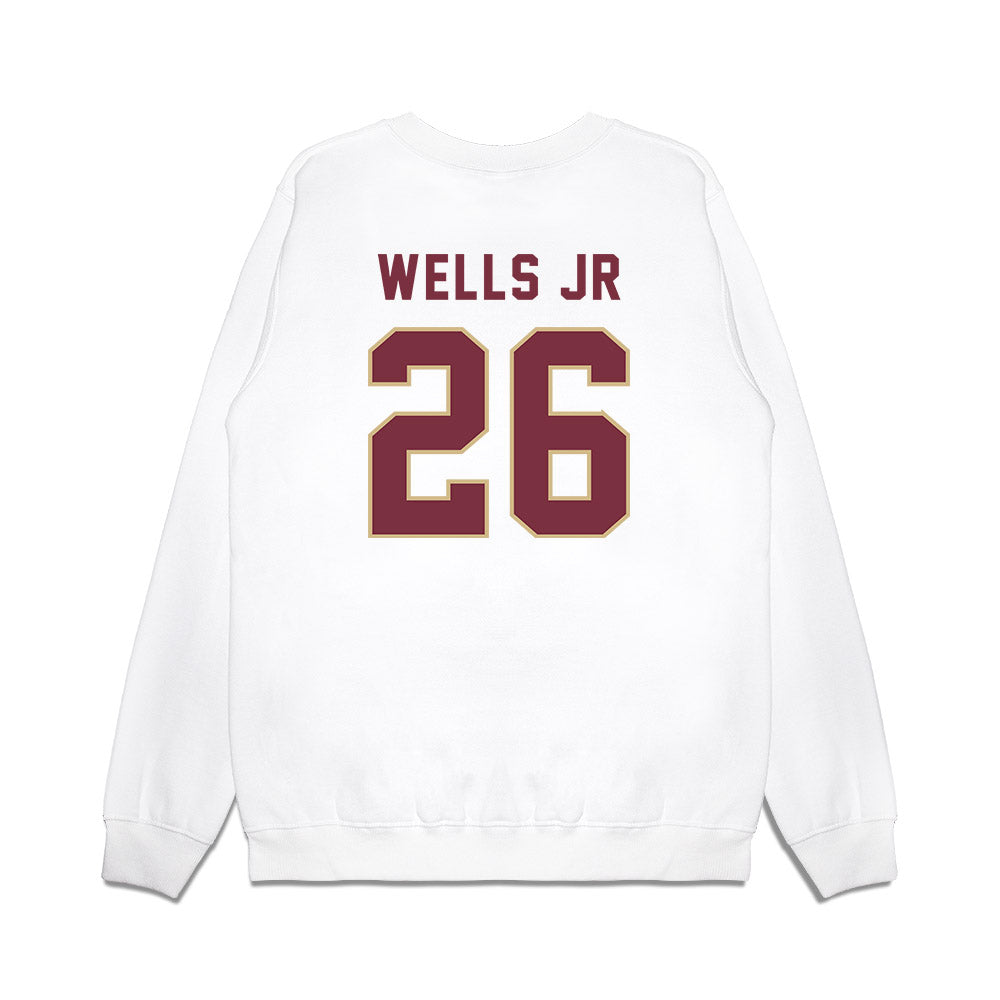 FSU - NCAA Football : Dwayne Wells Jr - Vintage Helmet Premium Crewneck Sweatshirt-1