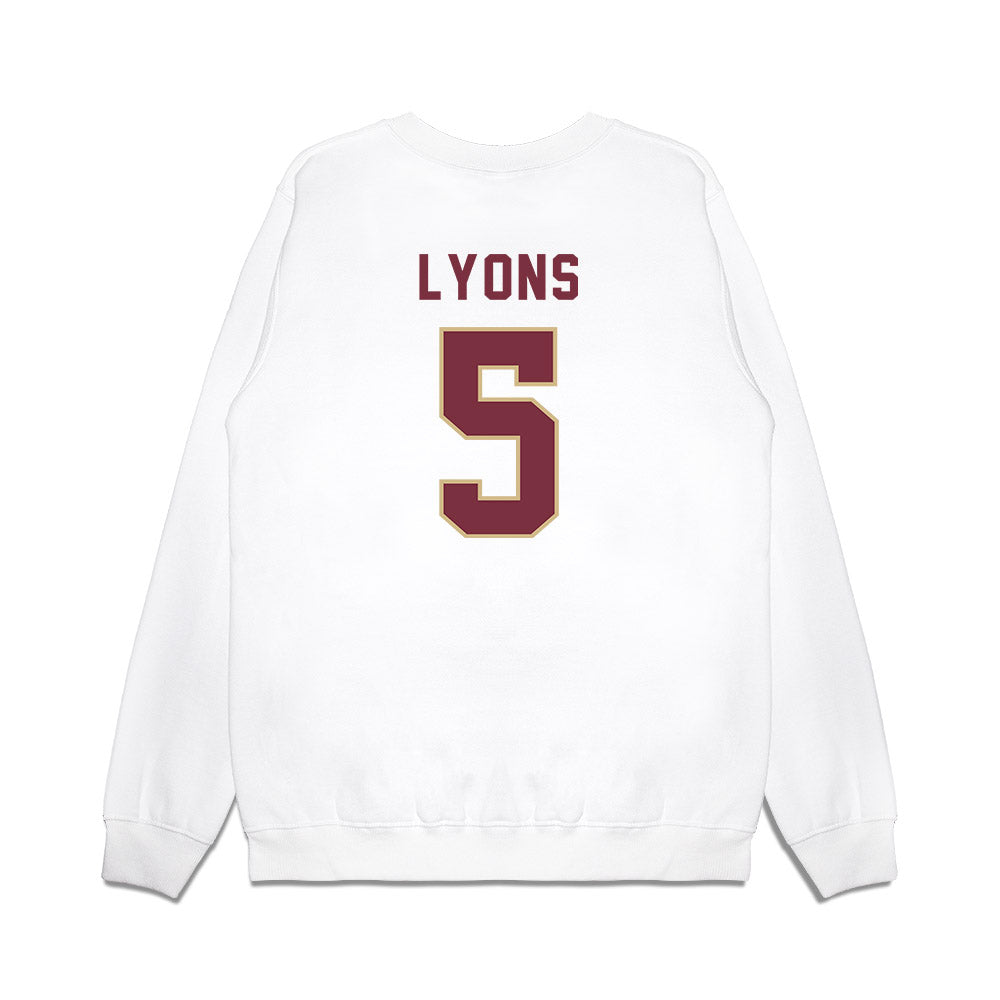 FSU - NCAA Football : Daniel Lyons - Vintage Helmet Premium Crewneck Sweatshirt-1