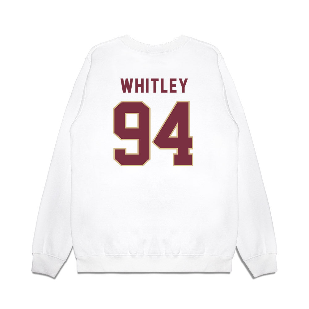 FSU - NCAA Football : Franklin Whitley - Vintage Helmet Premium Crewneck Sweatshirt-1
