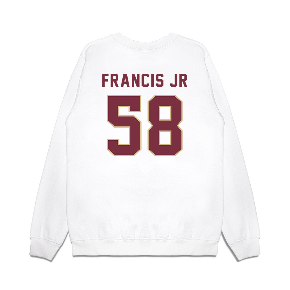 FSU - NCAA Football : Luke Francis Jr. - Vintage Helmet Premium Crewneck Sweatshirt-1