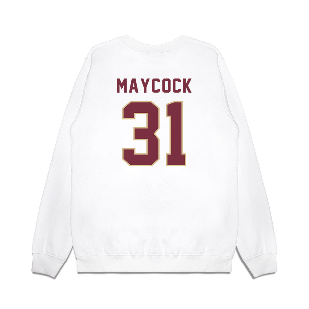 FSU - NCAA Football : Karon Maycock - Vintage Helmet Premium Crewneck Sweatshirt-1
