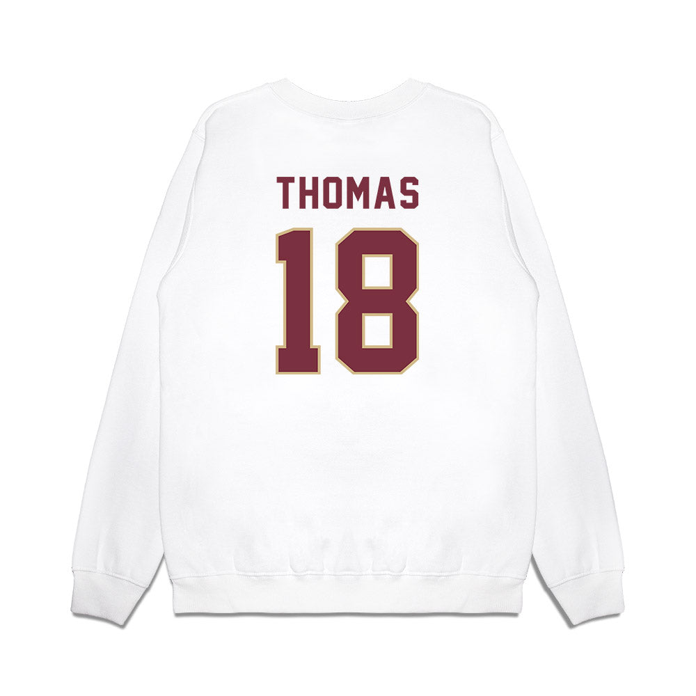FSU - NCAA Football : Landen Thomas - Vintage Helmet Premium Crewneck Sweatshirt-1