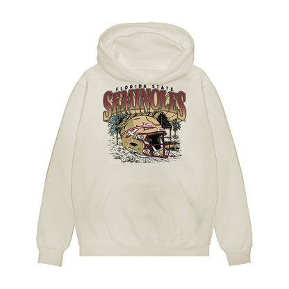FSU - NCAA Football : Gemari Sands - Vintage Helmet Premium Hooded Sweatshirt-0