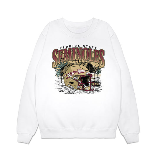 FSU - NCAA Football : Jordan Crutchfield - Vintage Helmet Premium Crewneck Sweatshirt-0