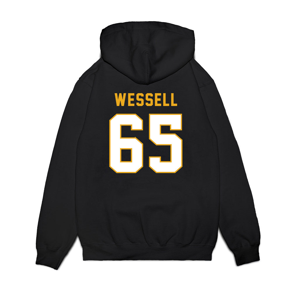 Missouri - NCAA Football : Brysen Wessell - Vintage Helmet Premium Hooded Sweatshirt-1