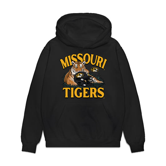 Missouri - NCAA Football : Karsten Fiene - Vintage Helmet Premium Hooded Sweatshirt-0