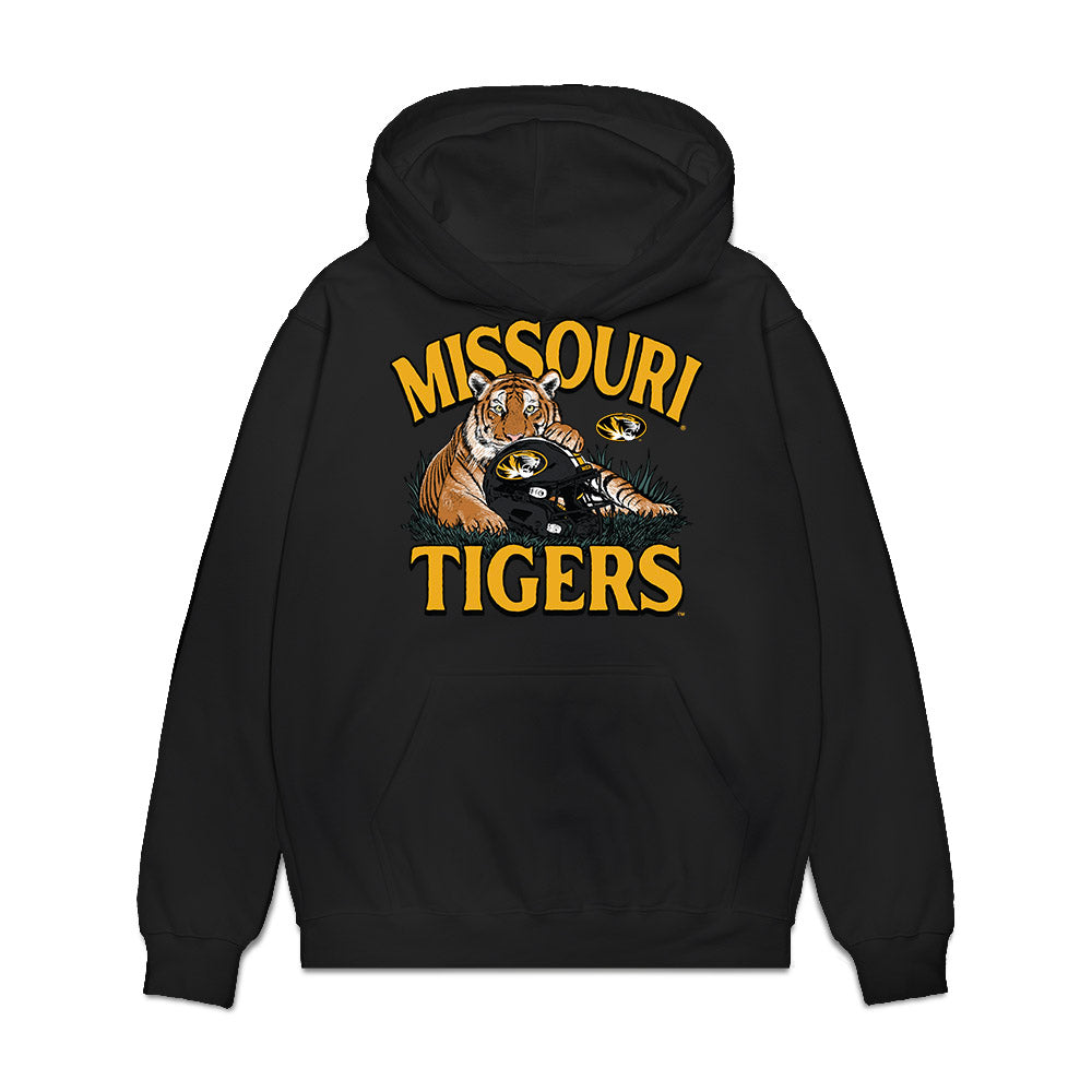 Missouri - NCAA Football : Cayden Lee - Vintage Helmet Premium Hooded Sweatshirt-0