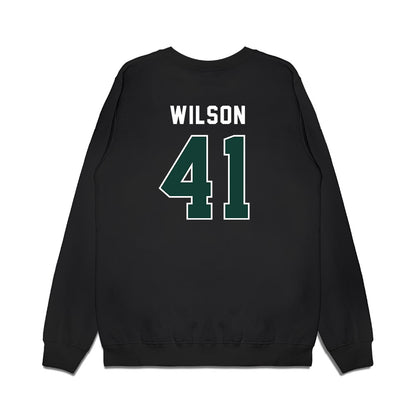 Michigan State - NCAA Football : Jaxson Wilson - Vintage Helmet Premium Crewneck Sweatshirt-1