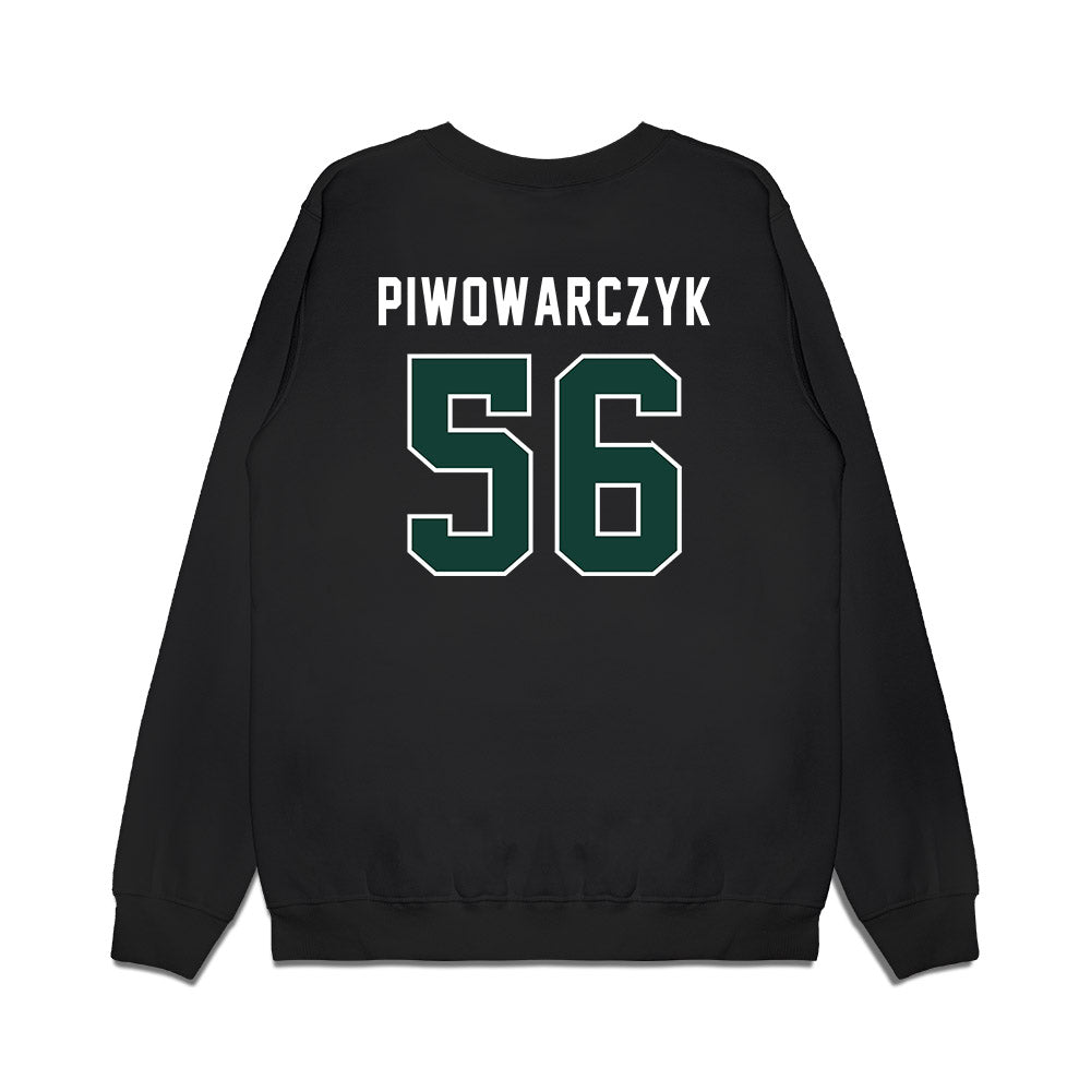 Michigan State - NCAA Football : Chris Piwowarczyk - Vintage Helmet Premium Crewneck Sweatshirt-1