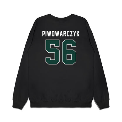 Michigan State - NCAA Football : Chris Piwowarczyk - Vintage Helmet Premium Crewneck Sweatshirt-1