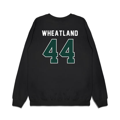 Michigan State - NCAA Football : Caleb Wheatland - Vintage Helmet Premium Crewneck Sweatshirt-1