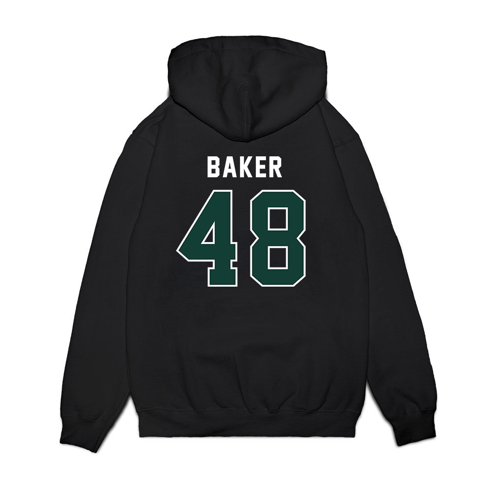 Michigan State - NCAA Football : Charlie Baker - Vintage Helmet Premium Hooded Sweatshirt-1