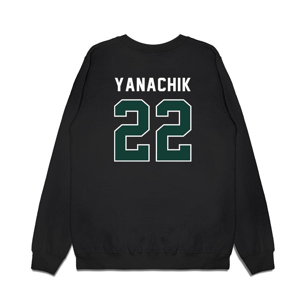 Michigan State - NCAA Football : Jack Yanachik - Vintage Helmet Premium Crewneck Sweatshirt-1