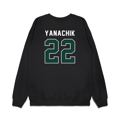 Michigan State - NCAA Football : Jack Yanachik - Vintage Helmet Premium Crewneck Sweatshirt-1