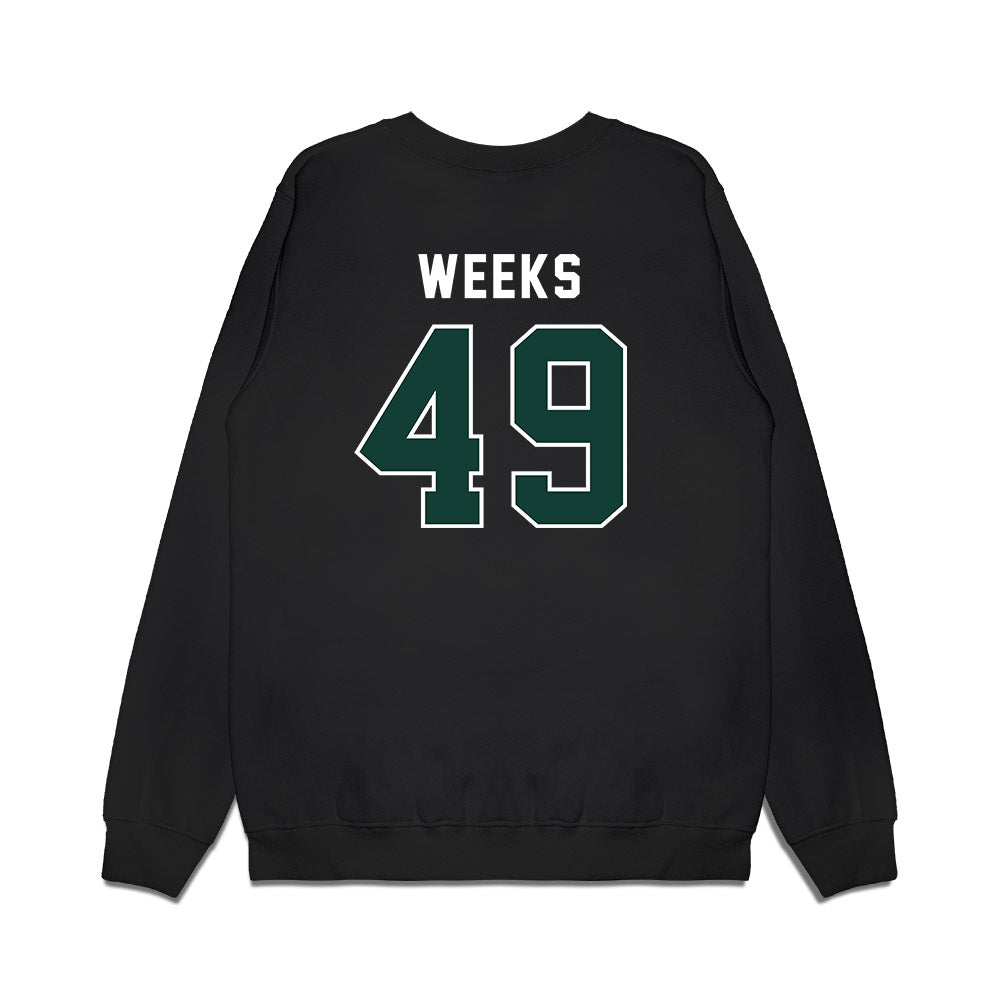 Michigan State - NCAA Football : Alex Weeks - Vintage Helmet Premium Crewneck Sweatshirt-1