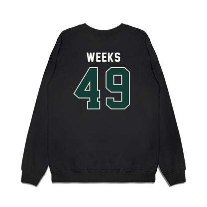 Michigan State - NCAA Football : Alex Weeks - Vintage Helmet Premium Crewneck Sweatshirt-1