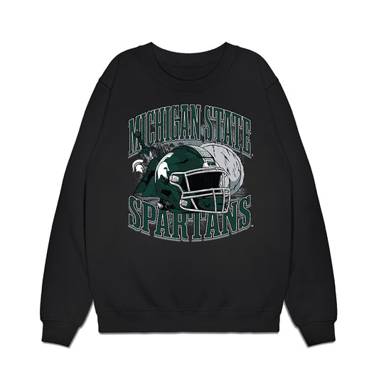 Michigan State - NCAA Football : Cedric Williams Jr. - Vintage Helmet Premium Crewneck Sweatshirt-0