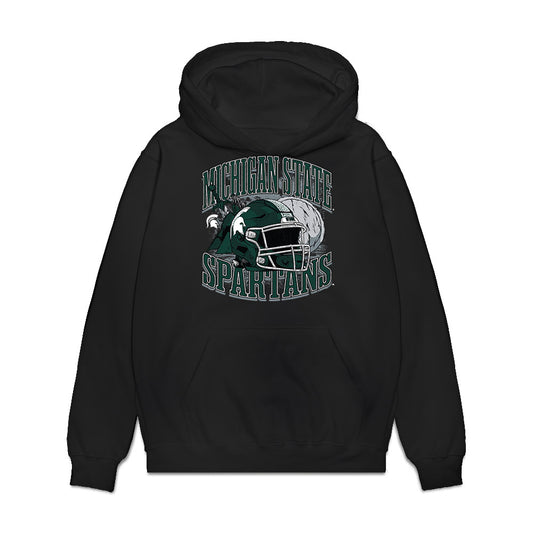 Michigan State - NCAA Football : Eddie Whiting - Vintage Helmet Premium Hooded Sweatshirt-0