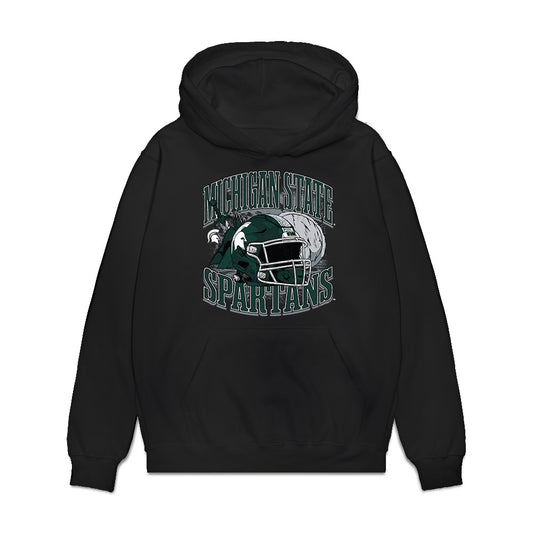 Michigan State - NCAA Football : Cedric Williams Jr. - Vintage Helmet Premium Hooded Sweatshirt-0