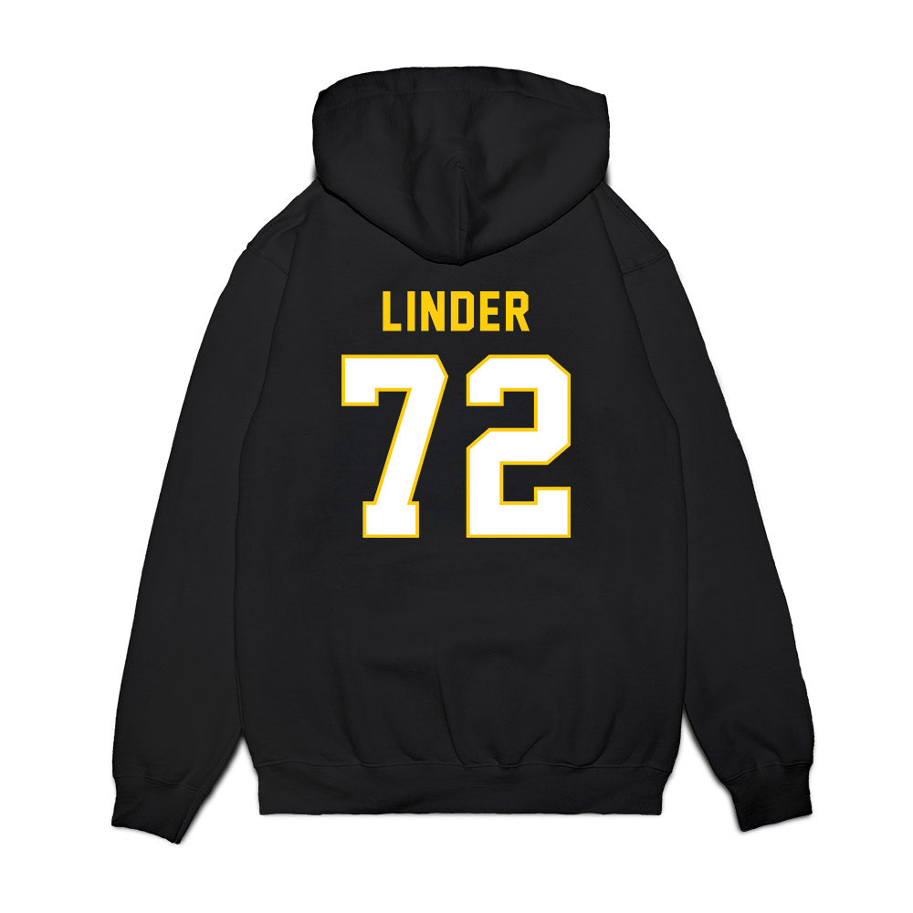 Iowa - NCAA Football : Owen Linder - Vintage Helmet Premium Hooded Sweatshirt-1