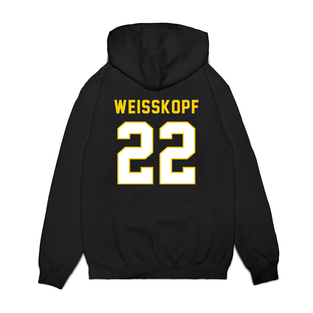 Iowa - NCAA Football : Derek Weisskopf - Vintage Helmet Premium Hooded Sweatshirt-1