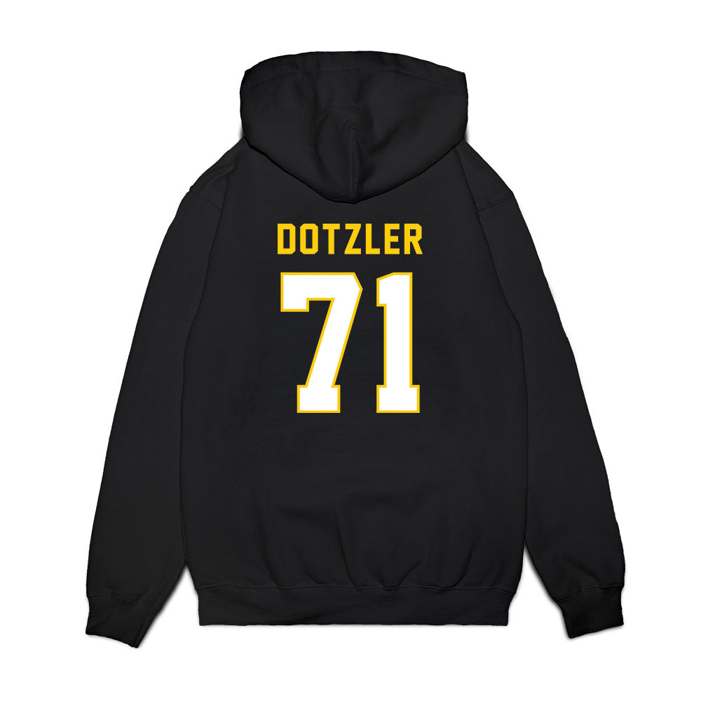 Iowa - NCAA Football : Jack Dotzler - Vintage Helmet Premium Hooded Sweatshirt-1