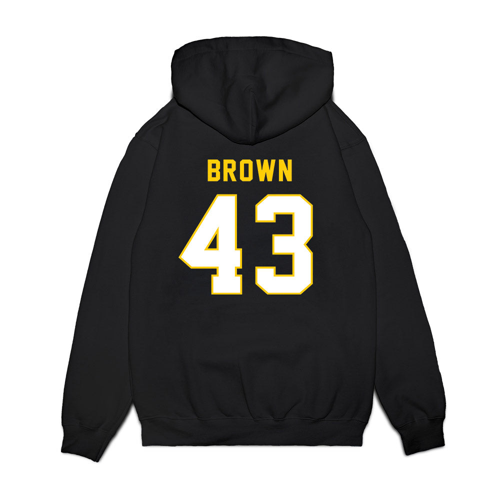 Iowa - NCAA Football : Kahmari Brown - Vintage Helmet Premium Hooded Sweatshirt-1