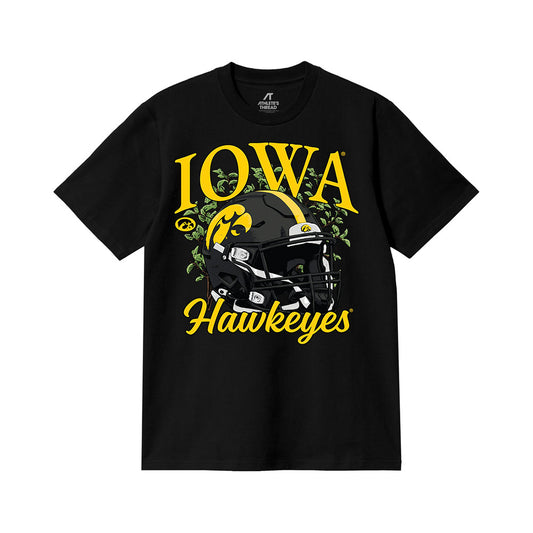 Iowa - NCAA Football : Jaylen Watson - Vintage Helmet Comfort Colors T-Shirt-0