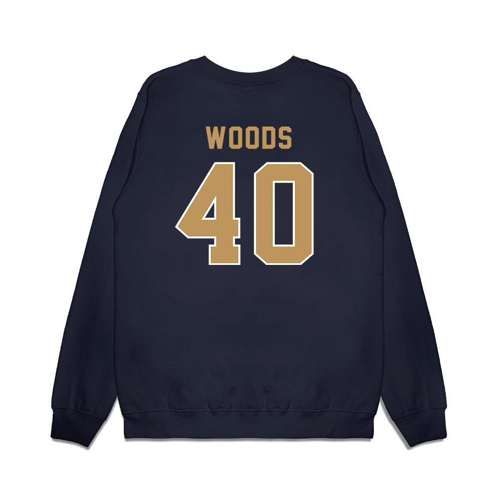 Georgia Tech - NCAA Football : Jordan Woods - Vintage Helmet Premium Crewneck Sweatshirt-1