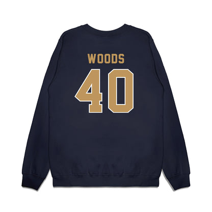 Georgia Tech - NCAA Football : Jordan Woods - Vintage Helmet Premium Crewneck Sweatshirt-1