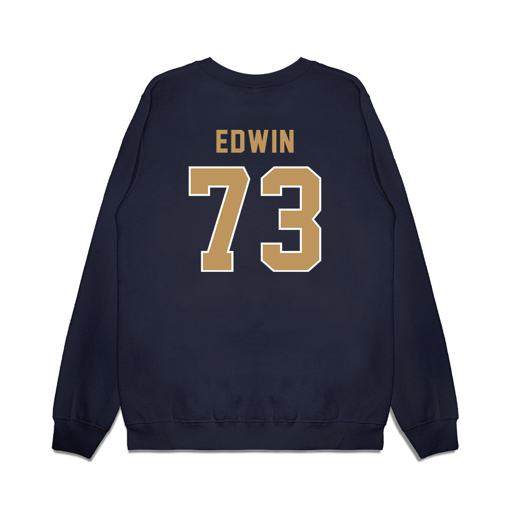 Georgia Tech - NCAA Football : Favour Edwin - Vintage Helmet Premium Crewneck Sweatshirt-1