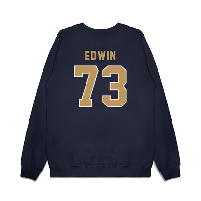 Georgia Tech - NCAA Football : Favour Edwin - Vintage Helmet Premium Crewneck Sweatshirt-1
