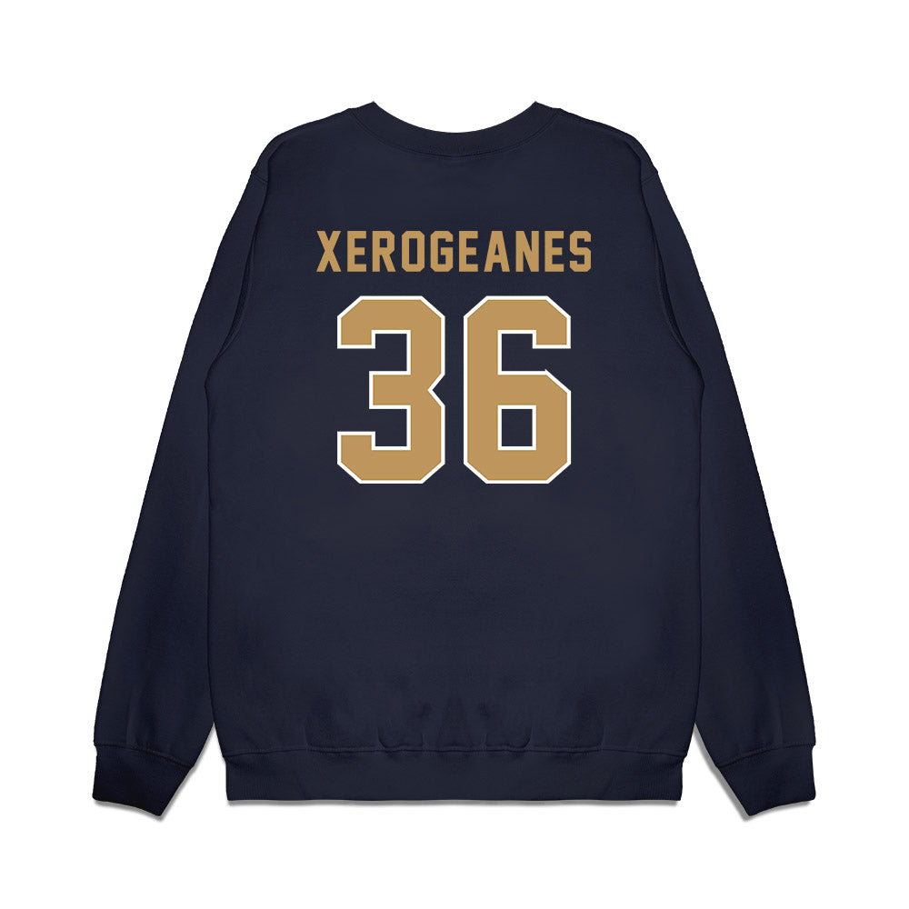 Georgia Tech - NCAA Football : Rocco Xerogeanes - Vintage Helmet Premium Crewneck Sweatshirt-1