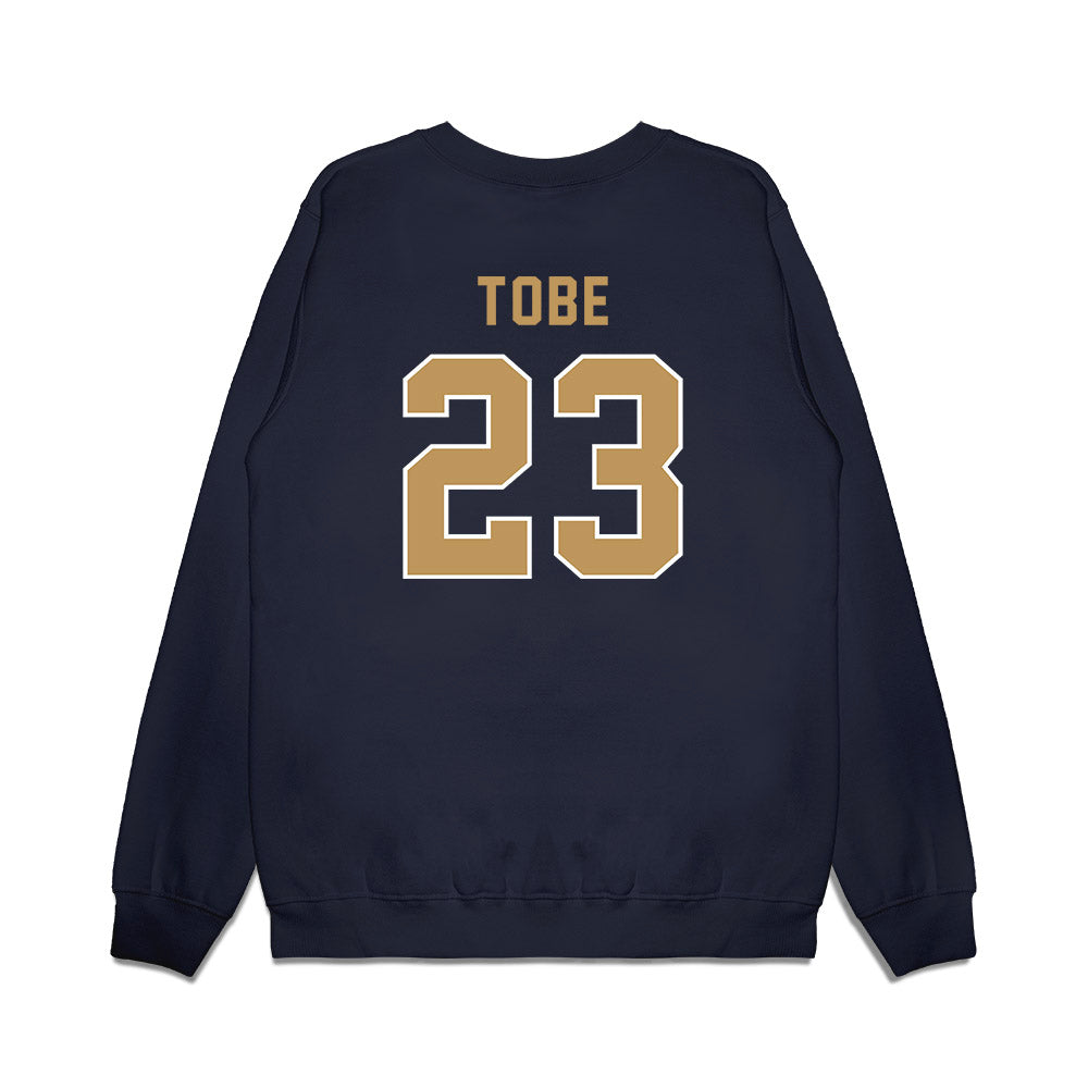 Georgia Tech - NCAA Football : Zachary Tobe - Vintage Helmet Premium Crewneck Sweatshirt-1