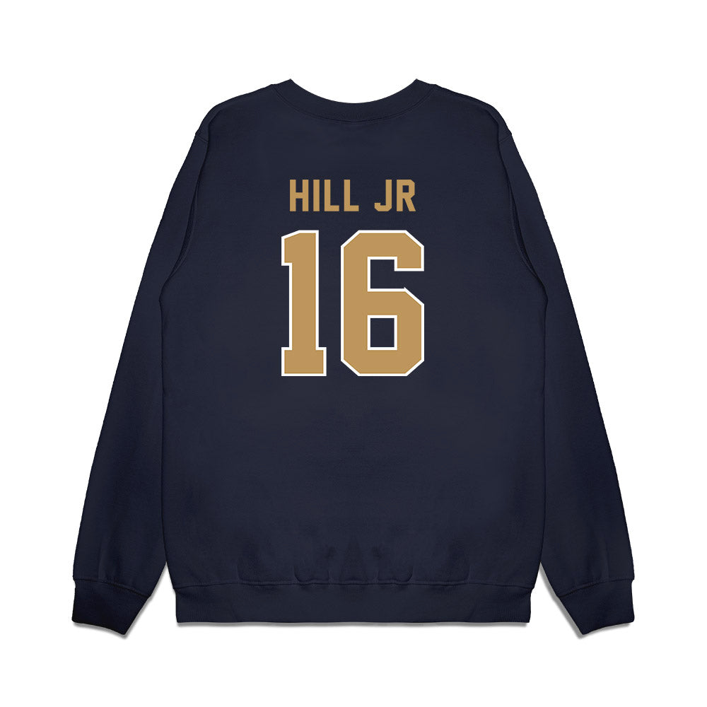 Georgia Tech - NCAA Football : Kelvin Hill Jr - Vintage Helmet Premium Crewneck Sweatshirt-1