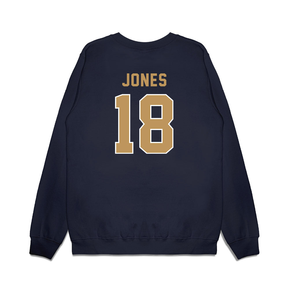 Georgia Tech - NCAA Football : Kealan Jones - Vintage Helmet Premium Crewneck Sweatshirt-1